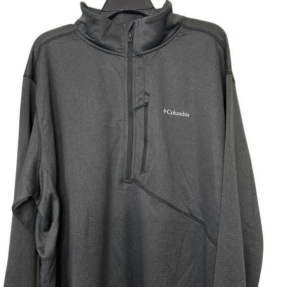 COLUMBIA NWOT Park View Fleece Half Zip Dark Gray Omni Wick Size 3XL - Picture 4 of 10